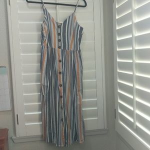 Japna Stripped button up day dress